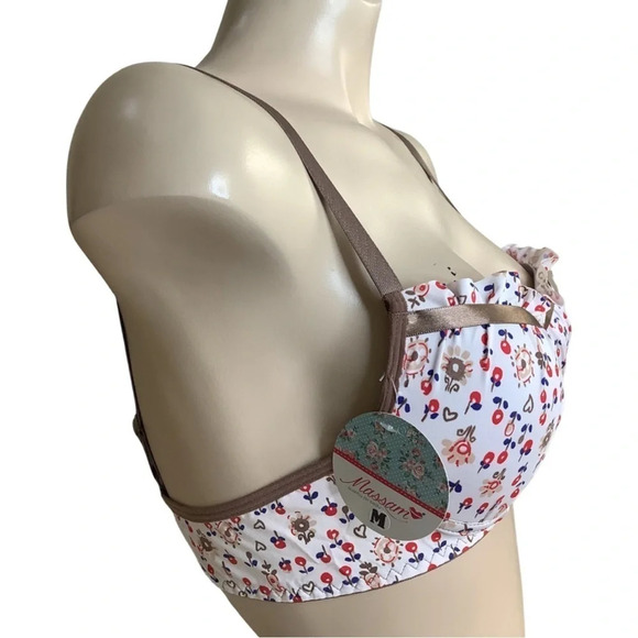 Massam Floral Padded Underwire Bra Made in Brazil New with Tags - Picture 2 of 8